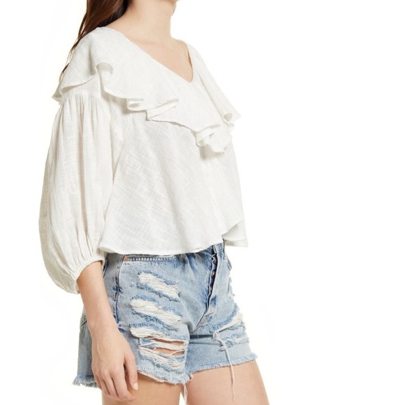 Free People Zuri Ruffle Blouse NWT - Picture 4 of 5